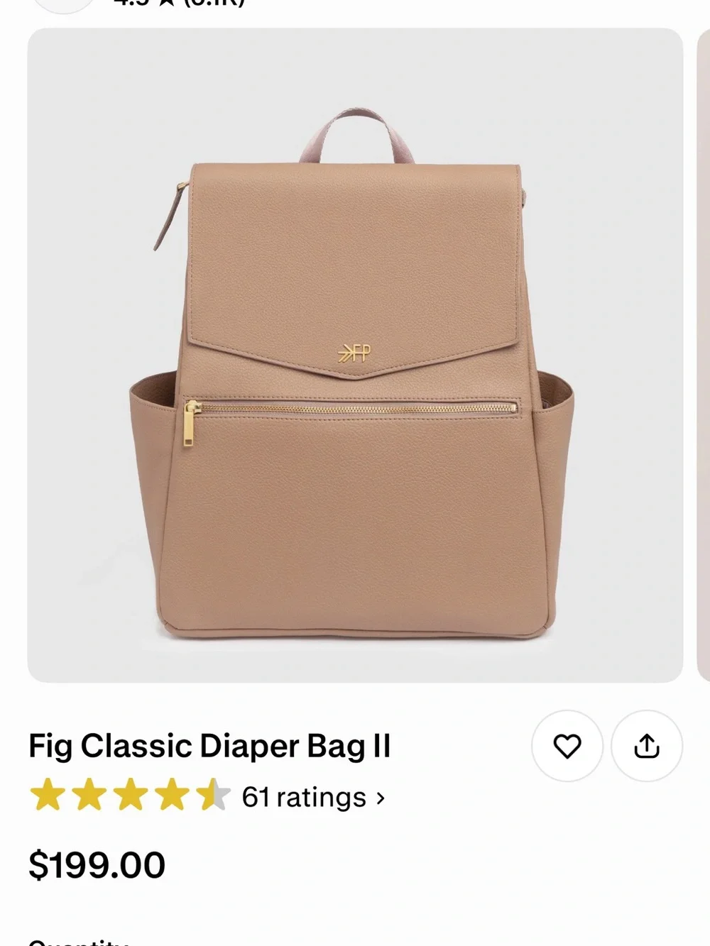 Freshly Picked Fig Classic Diaper Bag II — Fig